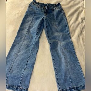 DG2 by Diane Gilman Blue Flare Wide Leg Jeans